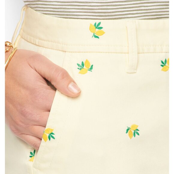 NWT Talbots Relaxed Chinos โ Lemon Embroidered - Picture 3 of 3